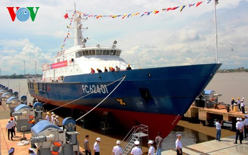 Tàu tuần tra FC624 tại lễ hạ thủy.