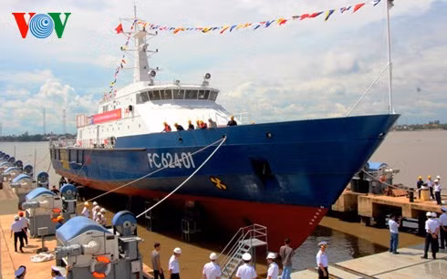 Tàu tuần tra FC624 tại lễ hạ thủy.