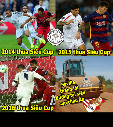Với việc thất bại ba lần tại các trận siêu cúp châu Âu, Sevilla được đặt biệt danh mới đó là kẻ lót đường.