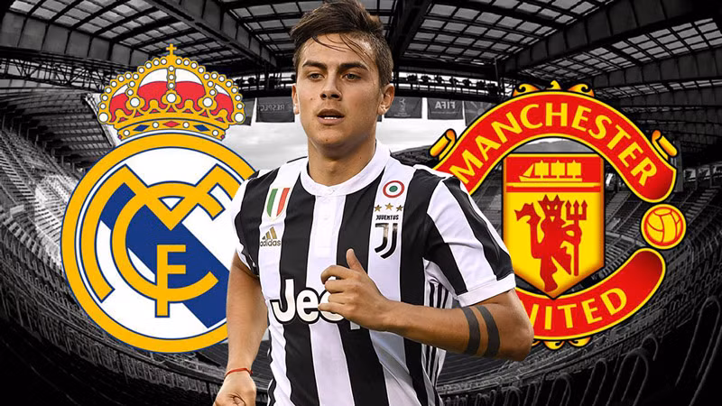 Real và M.U đại chiến Dybala: Ngay sau khi giới truyền thông Anh đưa tin chuyển nhượng bóng đá mới nhất về việc M.U sẵn sàng trả 150 triệu bảng để lấy Paulo Dybala, đến lượt Real Madrid vào cuộc tranh ngôi sao người Argentina. Những thông tin từ Tây Ban Nha cho biết, Chủ tịch Florentino Perez đang có kế hoạch mang về sân Bernabeu một ngôi sao lớn, khởi động lại chính sách Galacticos đã tạm dừng từ 3 năm nay, kể từ sau thương vụ James Rodriguez. Ảnh: Mirror