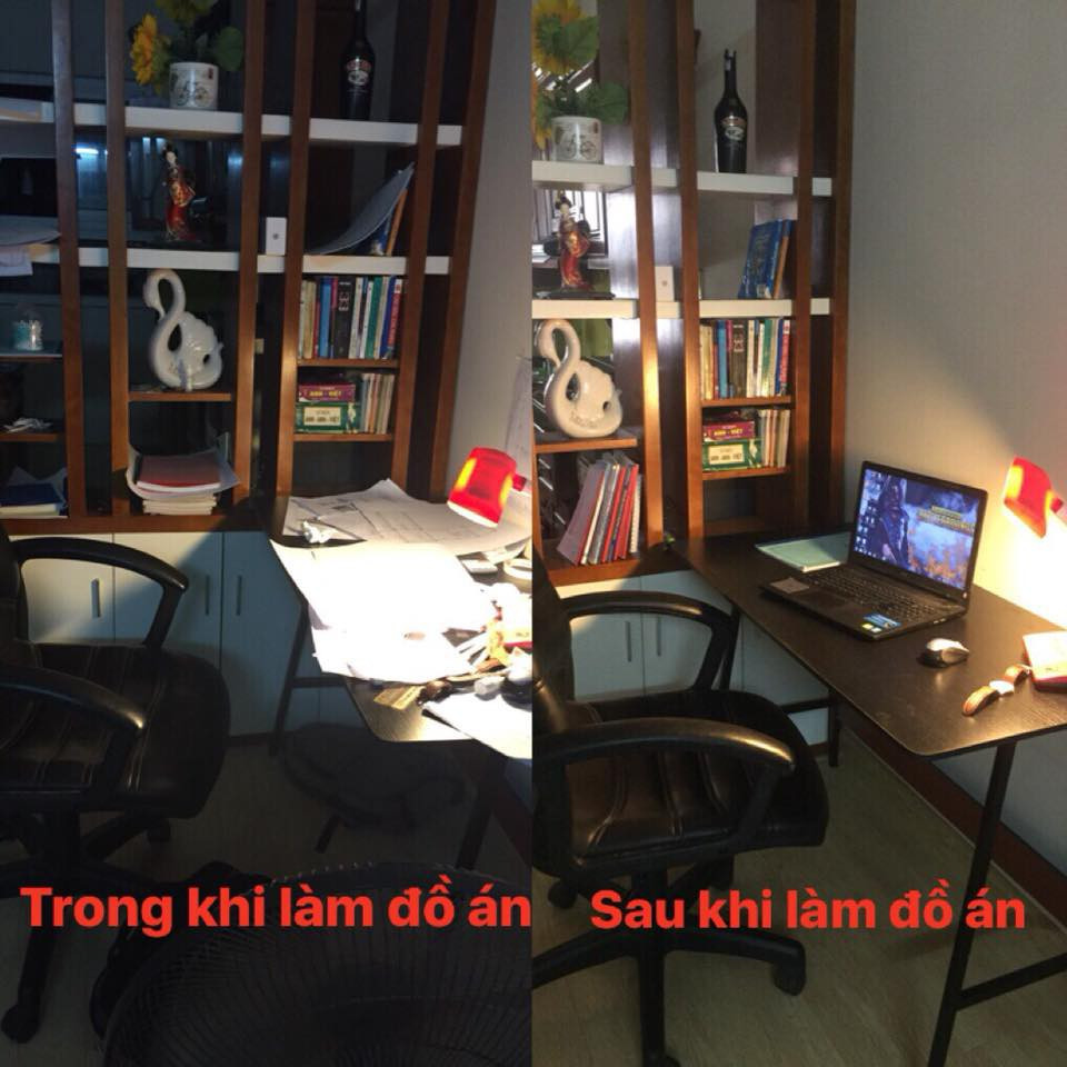 Sau khi xem những hình ảnh này, rất nhiều sinh viên, đặc biệt sinh viên các khối kĩ thuật đã vào bày tỏ sự đồng cảm như bạn Dương Cầm chia sẻ: "Em là đồ án lớn của đời anh, nhưng có một thứ còn lớn hơn nữa là đồ án tốt nghiệp. Đó là đồ án mà anh chẳng bao giờ qua nổi."