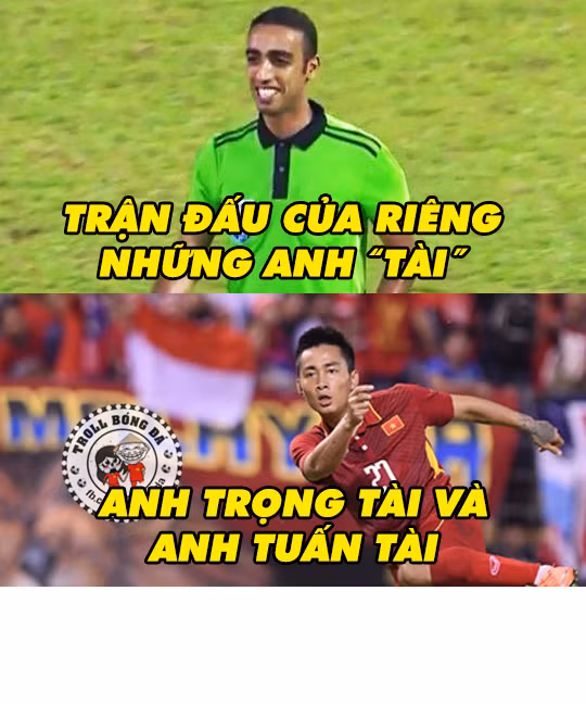 Sau trận hòa của U22 Việt Nam với U22 Indonesia làm cánh cửa đi tiếp của học trò HLV Hữu Thắng hẹp lại, nhiều khán giả bức xúc bình luận trên Facebook rằng đây là trận đấu của cặp "song tài". Ảnh: Troll Bóng Đá