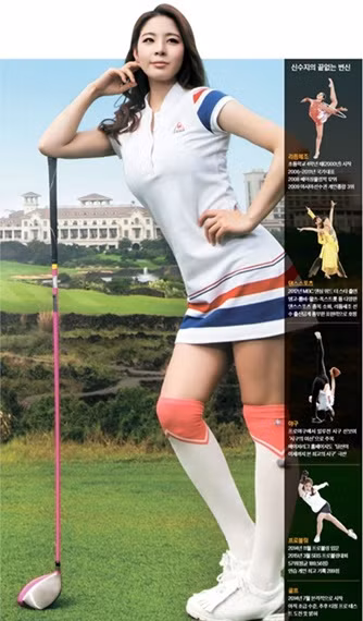 Shin Soo-Ji cũng từng thử sức với môn golf.