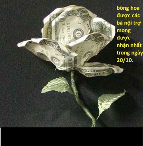 Các anh em dí dỏm nói đùa rằng: Ngày phụ nữ Việt Nam 20/10, phái đẹp chắc thích nhất là bông hoa "đồng tiền".