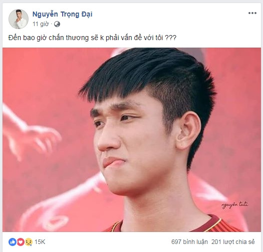 Trọng Đại là hot boy chính hiệu trong nội bộ các cầu thủ Olympic Việt Nam. Vừa qua, chàng trai này khiến nhiều người nhắc tới mình cho đăng tải bức ảnh khóa môi nồng cháy với cô người yêu hơn tuổi.