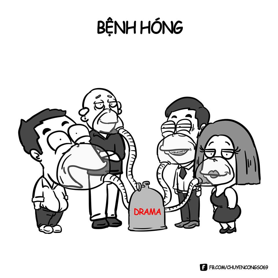 Do không gian trong văn phòng khá nhỏ nên các câu chuyện nhỏ to vì thế mà đập đến tai mọi người. Từ chuyện hôm nay nhà bà ăn gì? đến tối nay đi chơi ở đâu trở thành chủ đề để các nhân viên buôn bán với nhau.