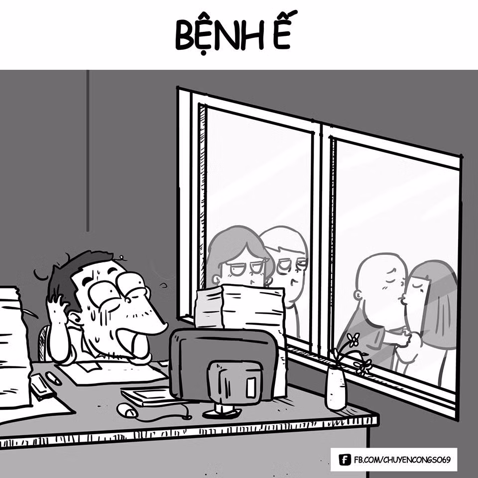Nguy hiểm hơn tất cả các bệnh có mặt trong văn phòng đó là bệnh ế. Gắn "mông" ở công sở 8 tiếng "vàng ngọc" và không giao tiếp với bên ngoài nên độ tuổi kết hôn của các nhân viên văn phòng là khá muộn.