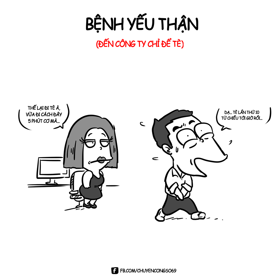 Bệnh thận của nhân viên văn phòng là căn bệnh làm khổ nhà vệ sinh nhất.