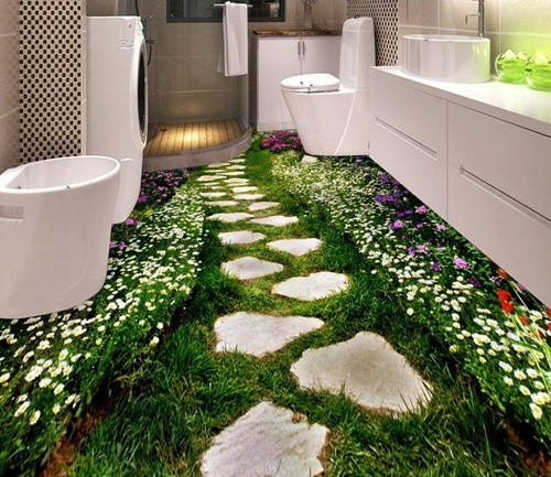 Chắc hẳn sẽ có nhiều người bước đi theo đúng các bậc đá giống hệt như thật.