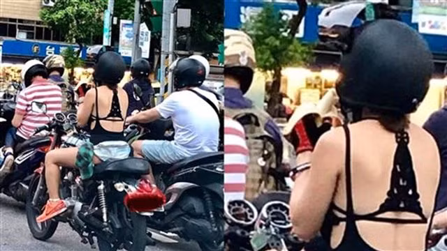 Pha ho henh kinh dien cua co gai di xe may “phoi noi y“