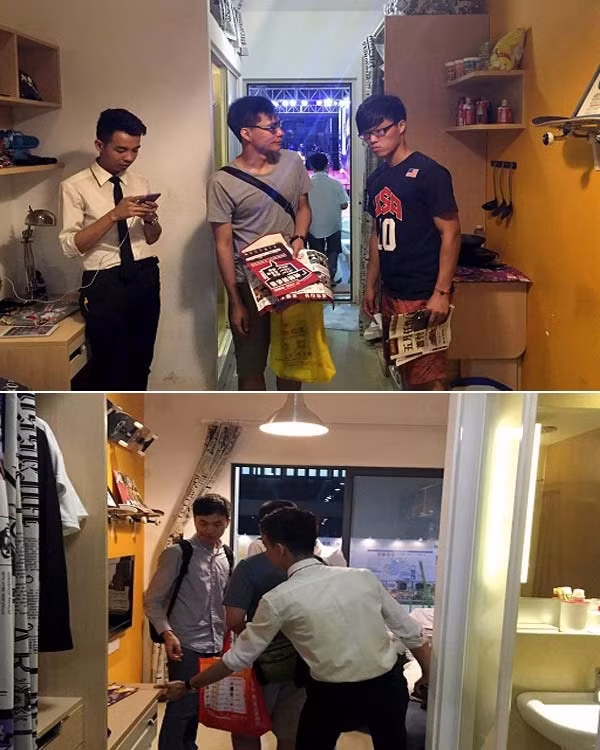 “Căn hộ xe tải” nhỏ đầy đủ tiện ích được giới thiệu tại một hội chợ ở thành phố Quảng Châu, Trung Quốc. Nhỏ như vậy nhưng đây lại là không gian sống của 3 chàng sinh viên Trung Quốc. Giống như những căn hộ tí hon khác, mọi nội thất trong nhà đều được thiết kế tiết kiệm diện tích hết sức có thể.