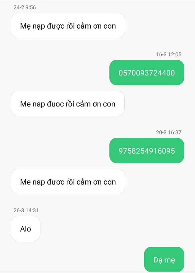 Thế nhưng đôi khi có những gia đình mà cha mẹ và con cái giao tiếp với nhau chỉ với 1 nội dung tin nhắn duy nhất, không hơn không kém.