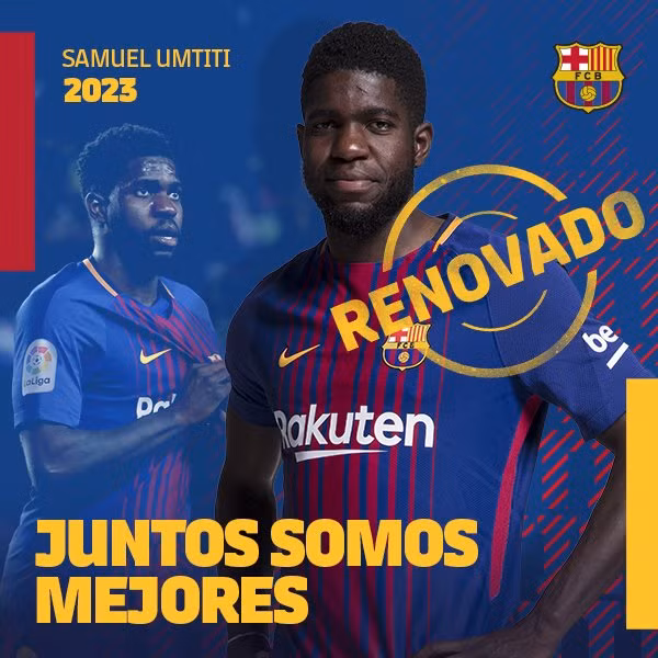 Chuyển nhượng bóng đá từ AS, Barca đã bắt đầu đi những nước cờ quan trọng trên thị trường chuyển nhượng, bắt đầu từ việc gia hạn hợp đồng với Samuel Umtiti.