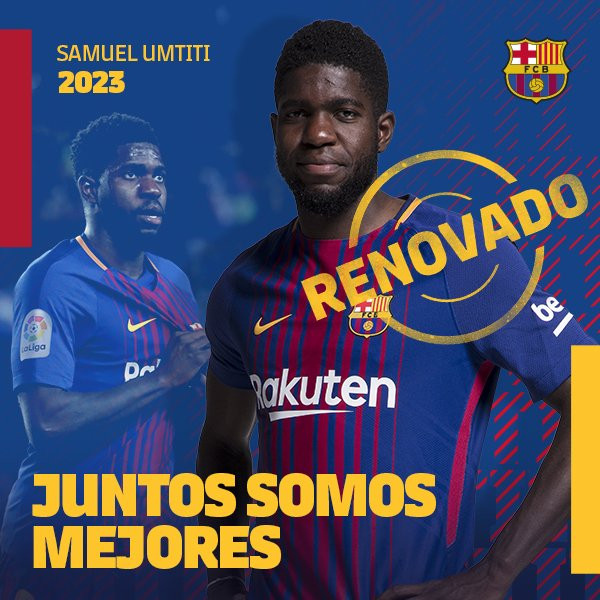 Chuyển nhượng bóng đá từ AS, Barca đã bắt đầu đi những nước cờ quan trọng trên thị trường chuyển nhượng, bắt đầu từ việc gia hạn hợp đồng với Samuel Umtiti.