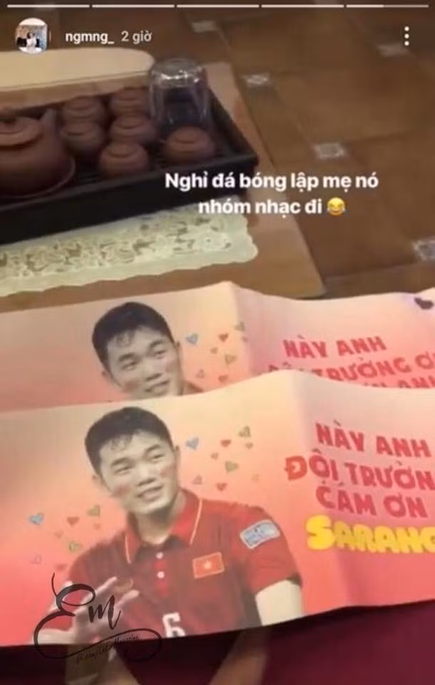 Bức ảnh mà dân mạng cho rằng bạn gái Xuân Trường đã có ý xúc phạm NHM.