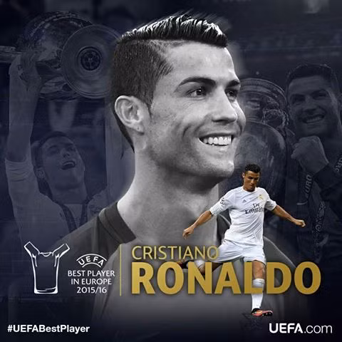 Vinh danh Cristiano Ronaldo cau thu xuat sac nhat chau Au 2015/2016-Hinh-2