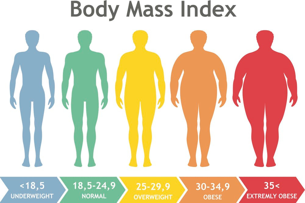3. Trọng lượng cơ thể khỏe mạnh: được định nghĩa là chỉ số khối cơ thể bình thường (BMI), từ 18,5 đến 24,9.