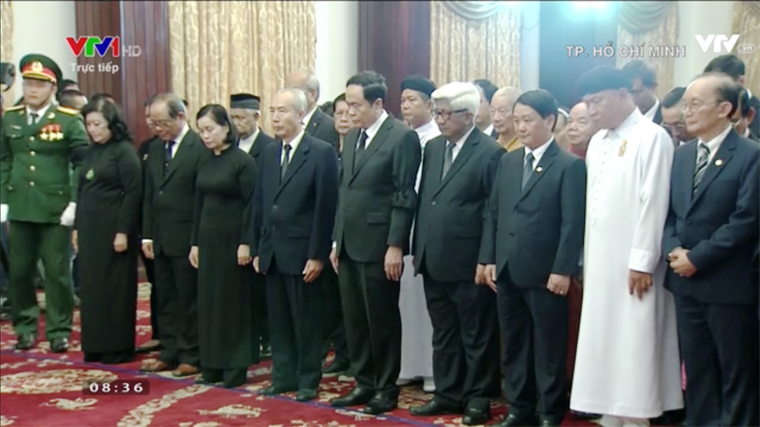 Đoàn Ủy ban Trung ương Mặt trận Tổ quốc Việt Nam dành phút mặc niệm nguyên Thủ tướng Phan Văn Khải.