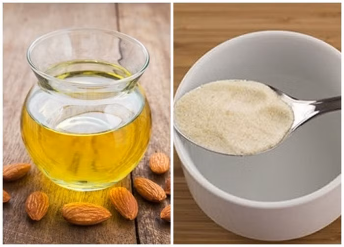 Dầu hạnh nhân hoặc dầu đu đủ, vani. Đổ dầu thầu dầu hoặc dầu hạnh nhân và vani chiết xuất vào lọ nhỏ theo công thức 3 phần dầu - 1 phần vani. Quấy hoặc lắc nhẹ cho hỗn hợp trộn đều. Dùng chổi mascara rửa sạch và nhúng vào dung dịch rồi chải lên mi từ gốc đến ngọn, cả mi trên lẫn mi dưới. Ảnh: Kenhphunu.