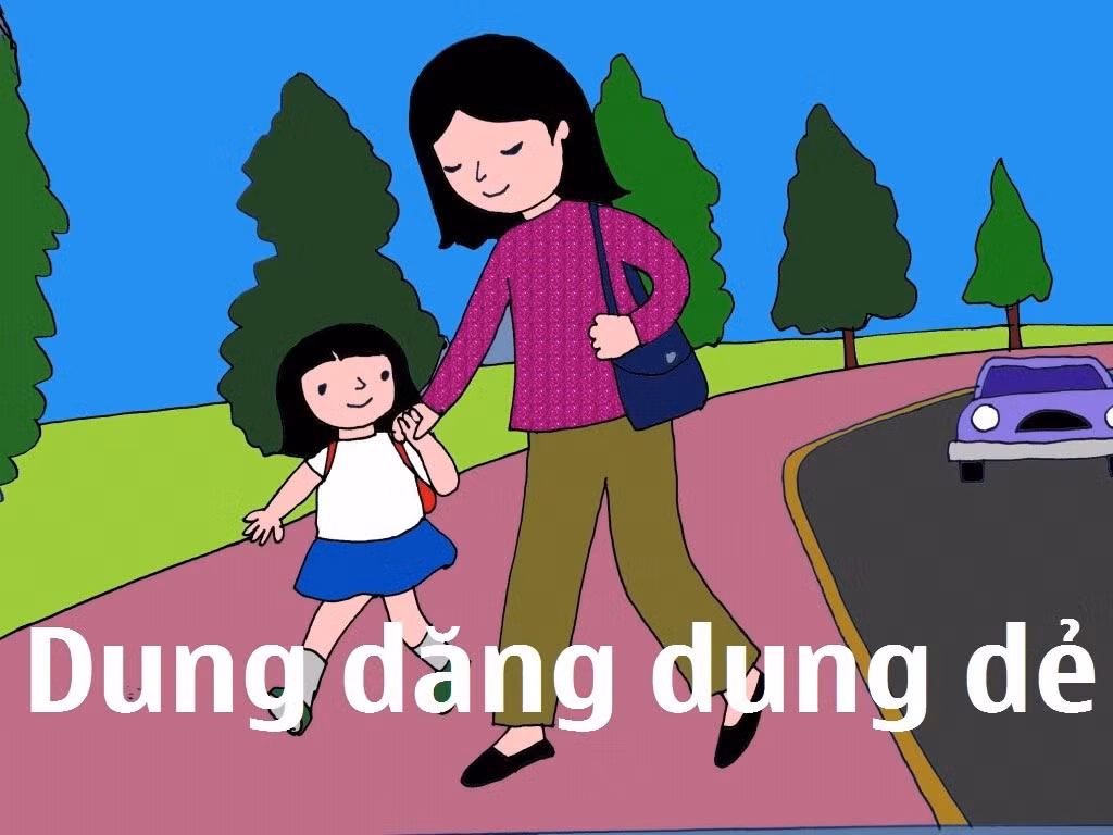 Bài vè giúp bé học chữ D. Dung dăng dung dẻ, dắt trẻ đi chơi. Đến ngõ nhà trời. Lạy cậu lạy mợ. Ảnh: youtube.com.