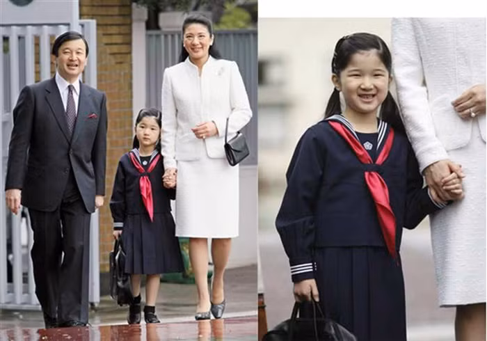 Hoàng gia Nhật. Không giống như các bậc phụ huynh lắm tiền nhiều của, gia đình Hoàng gia Nhật dạy con tự lập ngay từ bé. Hình ảnh công chú nhỏ Aiko tự đeo cặp sách hay cầm ô đến trường luôn là hình ảnh quen thuộc. Dù cho những vệ sỹ hay cha mẹ đi bên cạnh nhưng không thấy giúp đỡ cô bé bao giờ cả. Ảnh: Xaluan.