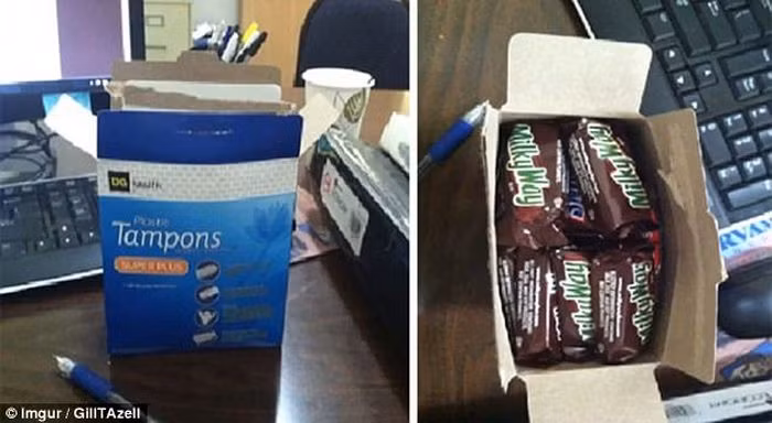 Khi chồng bắt giảm béo, bà vợ đã tìm ra nơi hoàn hảo để giấu những thỏi sô cô la yêu thích của mình.