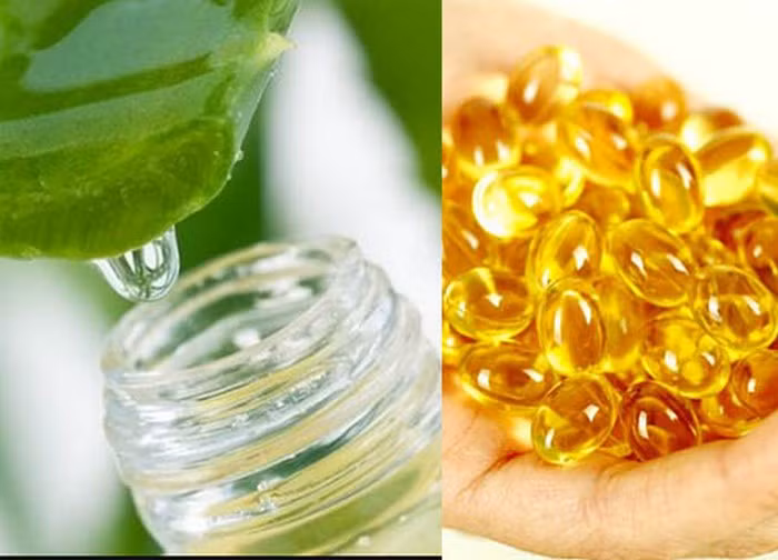 3. Dầu dừa, nha đam, dầu vitamin E. Cho khoảng 4 muỗng cà phê gel nha đam vào máy xay sinh tố. Sau đó cho 2 muỗng cà phê dầu dừa và ½ thìa dầu vitamin E vào cùng và xay đều hỗn hợp trong vài phút. Cho vài giọt tinh dầu thơm vào và bảo quản kem dưỡng ẩm trong tủ lạnh dùng dần. Ảnh: Emdep.