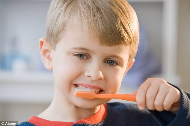 5. Dạy con tự đánh răng và rửa mặt: Nên mua bàn chải ngộ nghĩnh và kem đánh răng dành riêng cho trẻ em và dạy con tập đánh răng và rửa mặt. Lúc đầu bạn có thể hướng dẫn để con biết cách thực hiện nhưng sau đó bạn hãy để con tự làm chứ đừng giúp con. Trong khi bé thực hiện mẹ cha đừng quên việc khen ngợi và khích lệ bé nhé. Ảnh: dailymail.co.uk.