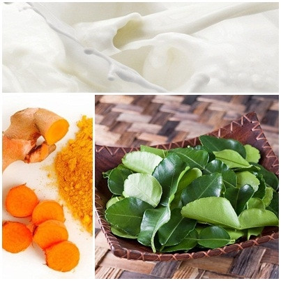 2. Mặt nạ lá chanh giúp trị mụn, trắng da: Xay nhuyễn lá chanh, cho ra bát, trộn đều với một thìa bột nghệ. Cho thêm chút sữa tươi, đánh đều cho tới khi được hỗn hợp sền sệt. Thoa nhẹ nhàng khắp da và giữ khoảng 15-20 phút. Áp dụng 3 lần/tuần để đạt hiệu quả tốt nhất giúp sạch mụn, trắng da. Ảnh: trimunnhanh.com.vn.