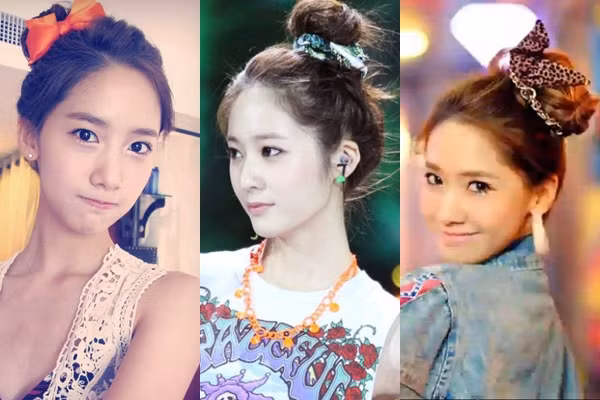 Để giúp các sóng xoăn này rõ hơn, bạn nên kết hợp cả nước xịt dưỡng và dầu dưỡng tóc trước khi buộc. Chú ý dùng dây buộc dạng lò xo hoặc bọc vải, đừng dùng chun mảnh để buộc kẻo làm gãy thân tóc. Ảnh: kenhphunu.com.