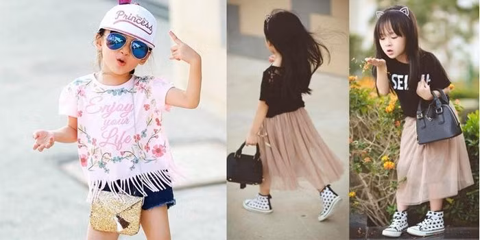 Bé lai Việt Trung. Bé Annie Thiên Ân là hiện tượng của cộng đồng mạng vì sở hữu khuôn mặt xinh đẹp và thần thái vô cùng chất của một fashionista nhí. Bé gây ấn tượng với người đối diện nhờ gương mặt sáng, nước da trắng ngần, đôi mắt to tròn, đôi môi chúm chím. Ảnh: Yeutretho.