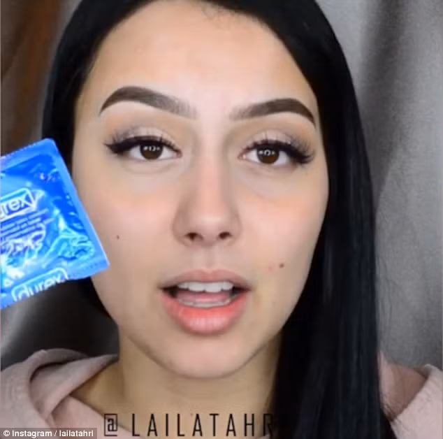 Cô Laila cho biết, từ trào lưu dùng miếng mút silicon để đánh kem nền năm 2016, cô đã nghĩ ra cách dùng bao cao su để làm điều này.