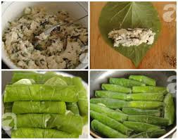 4. Chả lá lốt cuốn đậu phụ. Nguyên liệu: Đậu phụ, lá lốt, mộc nhĩ, boa rô, hạt nêm, muối, dầu mè, tiêu, lạc, đầu hành. Mộc nhĩ ngâm nở rửa sạch rồi cắt nhỏ. Đậu phụ bóp nhuyễn, boa rô bằm nhỏ. Trộn tất cả cùng hạt nêm, muối, tiêu, dầu mè. Ảnh: monchay.com.