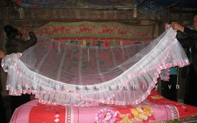 Ngủ thăm trước khi cưới. Người đồng bào dân tộc Thái ở tỉnh Đắk Lắk vẫn còn lưu giữ nhiều phong "ngủ thăm". Đối với những đôi trai gái đến tuổi xây dựng gia đình, sau một thời gian tìm hiểu, được sự đồng ý của đôi bên gia đình, nhà trai sẽ mang nghi lễ đến nhà gái để xin cho con trai mình được ngủ thăm. Thời gian này, người con trai sẽ sinh hoạt, lao động cùng với gia đình bên nhà người con gái. Ảnh: Cuocsongtoday.