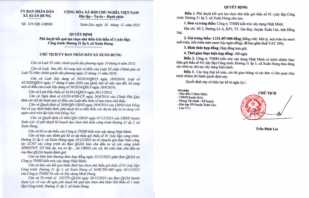 Dong Nai: Cty Nhat Minh 1 ngay trung 2 goi thau tai xa Xuan Hung-Hinh-2