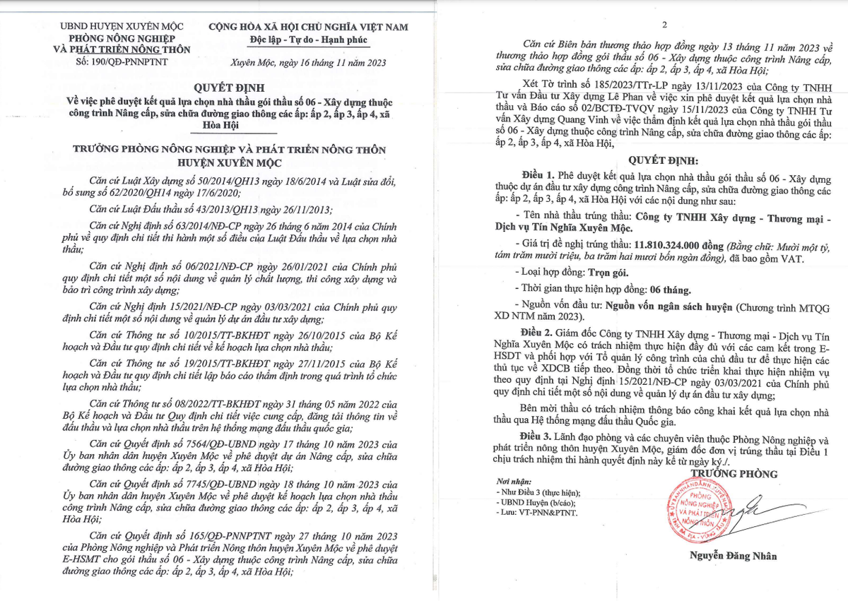 BR-VT: Công ty Tín nghĩa Xuyên Mộc 01 tháng trúng 10 gói thầu - Hình 3 BR-VT: Cong ty Tin nghia Xuyen Moc 01 thang trung 10 goi thau-Hinh-3