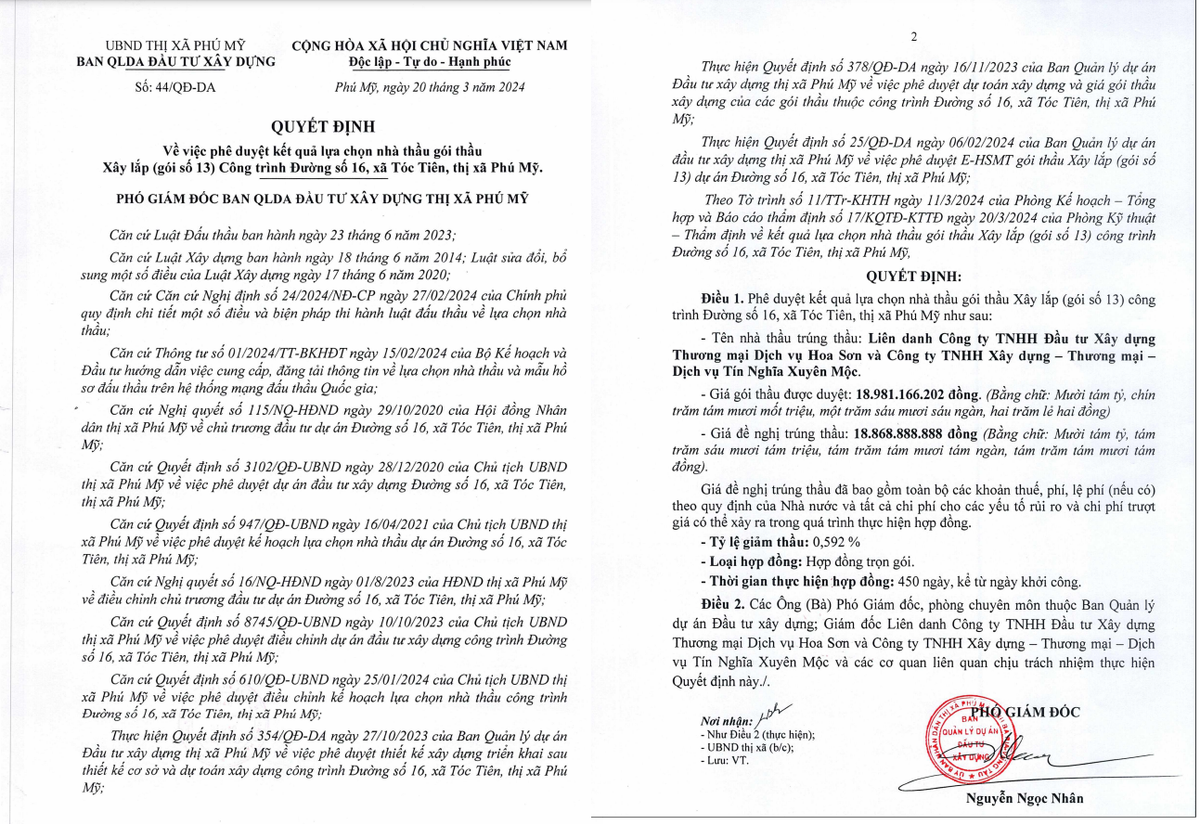 BR-VT: Công ty Tín nghĩa Xuyên Mộc 01 tháng trúng 10 gói thầu - Hình 2 BR-VT: Cong ty Tin nghia Xuyen Moc 01 thang trung 10 goi thau-Hinh-2