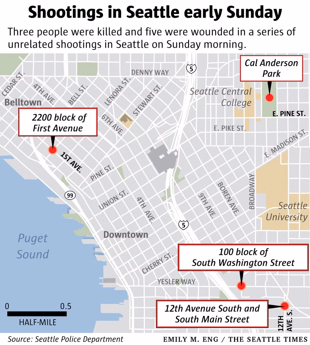 Toan canh 4 vu xa sung rung dong nuoc My, nhieu thuong vong