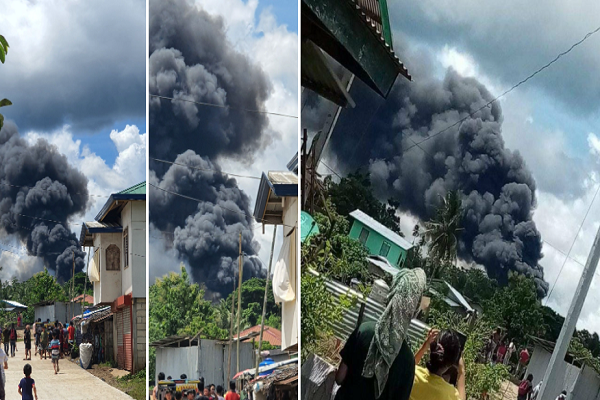 AFP đưa tin máy bay quân đội Philippines gặp nạn vào lúc 11h30 ngày 4/7 ở Brgy Bangkal, Patikul, Sulu, miền Nam Philippines. Hình ảnh từ một đài truyền hình địa phương cho thấy xác máy bay bốc cháy và khói dày đặc bốc lên gần ngôi làng. Nói với Reuters, Bộ trưởng Quốc phòng Delfin Lorenzana cho biết máy bay chở 92 người, bao gồm 3 phi công và 5 thành viên phi hành đoàn. Ảnh: Reuters, Twitter.