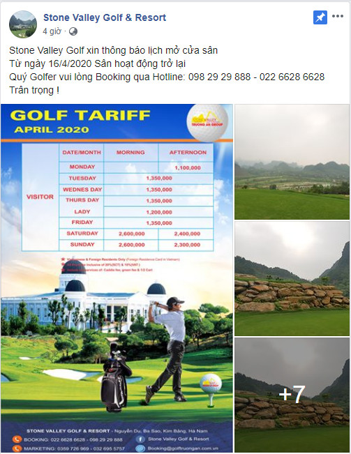 Chưa hết cách ly, một số sân Golf đã có lịch mở cửa trở lại - Hình 2 Chua het cach ly, mot so san Golf da co lich mo cua tro lai-Hinh-2