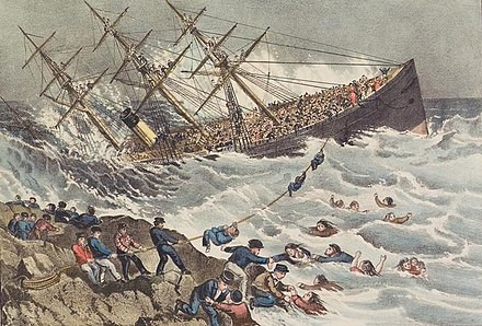 Đa số nạn nhân trong vụ chìm tàu là phụ nữ và trẻ em. Điều này xuất phát từ việc các thủy thủ tàu SS La Bourgogne tranh giành thuyền cứu sinh với các hành khách.