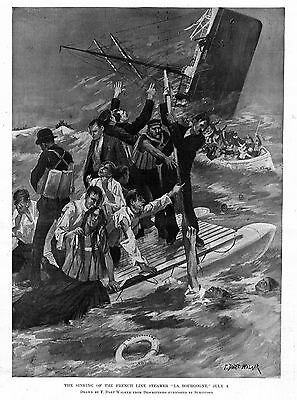 Một ngày sau khi khởi hành, vào lúc 5h sáng ngày 4/7, tàu SS La Bourgogne bị tàu Cromartyshire của Anh đâm trúng trong thời tiết sương mù dày đặc. Địa điểm gặp nạn là ngoài khơi Nova Scotia.