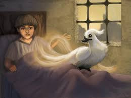 Trong trường hợp chim thần Caladrius không nhìn trực tiếp vào mắt một người mà ngoảnh sang một bên thì là điềm báo người đó sắp chết.