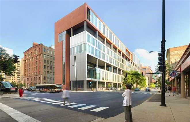 Trường Trung học Dự bị Đại học Jones có tên trong danh sách những trường có thiết kế đẹp nhất ở Mỹ nhờ lối kiến trúc dài. Ảnh: Business Insider.