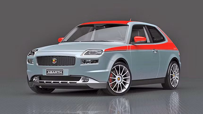 Fiat Abarth 127: Fiat chưa từng sản xuất mẫu xe nào giống với Abarth 127 vào đầu những năm 1970, nhưng điều đó không thể ngăn cản nhà thiết kế David Obendorfer tưởng tượng ra phiên bản retro của chiếc xe. David Obendorfer là nhà thiết kế nổi tiếng theo xu hướng retro. Chiếc Abarth 127 được ông lấy cảm hứng từ Renault 4 và Fiat 600.