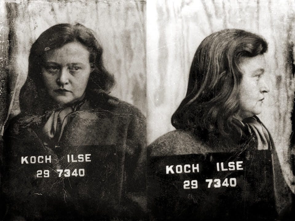 Ilse Koch có sở thích bệnh hoạn là sát hại các tù nhân tại trại tập trung Buchenwald theo cách hết sức rùng rợn. Ả đánh đập tàn bạo các tù nhân, xăm hình lên cơ thể họ để phân loại.