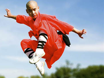 Không những vậy, Bồ Đề Đạt Ma còn trổ tài thi triển tuyệt chiêu là chạy trên mặt nước. Tuyệt kỹ này được nhà văn Kim Dung đề cập đến trong tác phẩm kiếm hiệp của mình với gọi là "Thủy thượng phiêu" hay còn có cách gọi khác là Nhất vi bộ giang (Một bước qua sông).