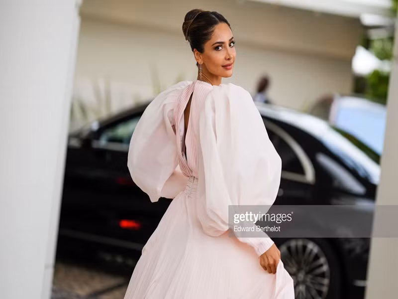 Patricia Contreras từng gặp sự cố tuột váy lộ hàng trên thảm đỏ Cannes năm 2018. Ảnh: Getty