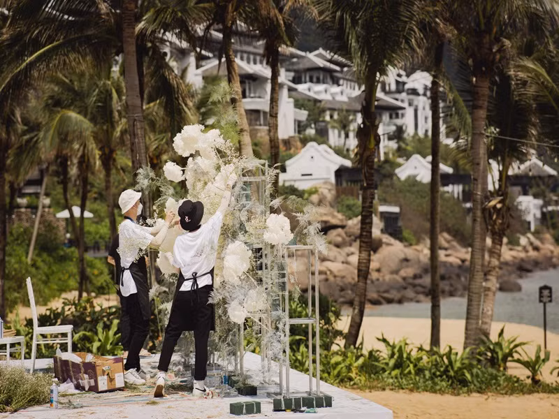 He lo nhung hinh anh dau tien cua le cuoi Ngo Thanh Van - Huy Tran