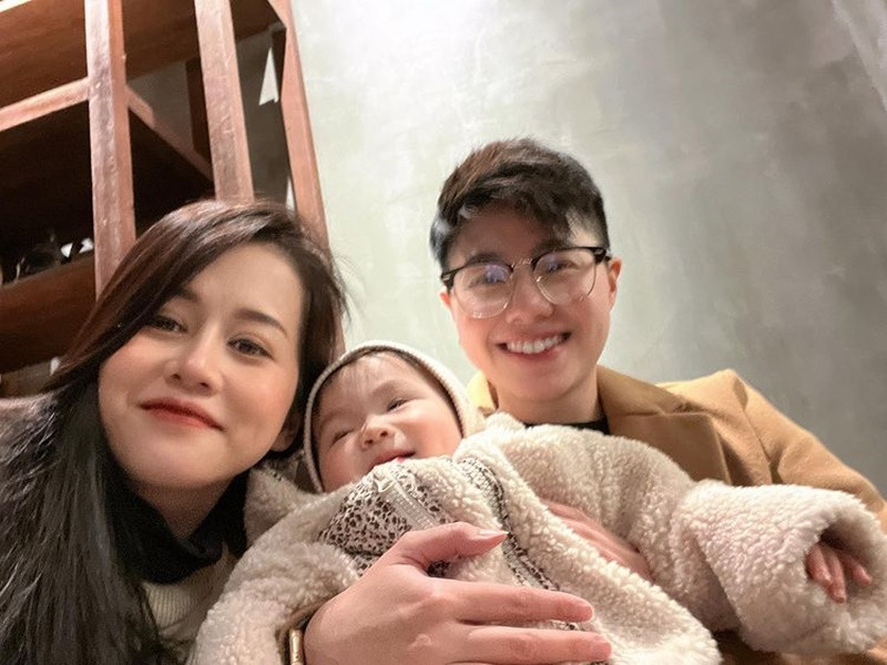 Cuộc sống hiện tại của An Nguy bên con gái và người yêu đầy bình yên. Ảnh: Instagram